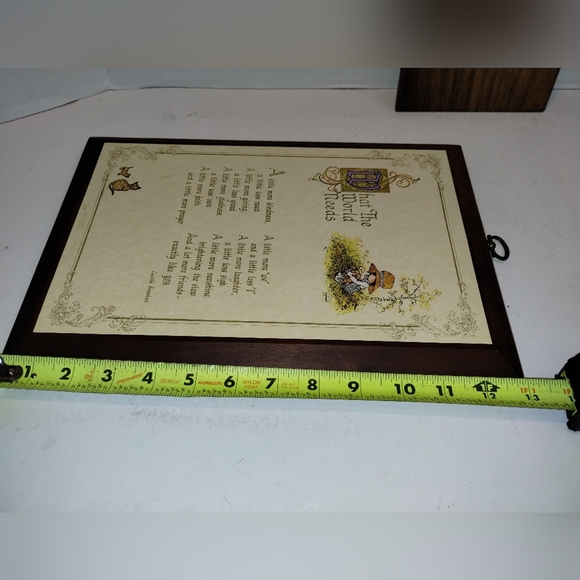 Vtg Holly Hobbie Wood Plaque What The World Needs American Greeting & Footprints - Picture 6 of 16
